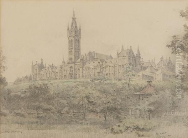 Glasgow University Oil Painting by Robert Eadie