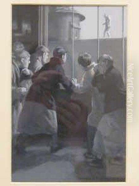 Two Book Illustrations Oil Painting by Harold C. Earnshaw