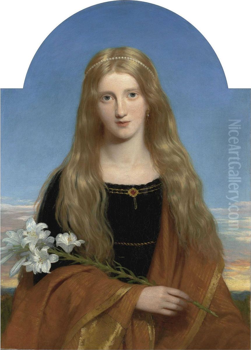 Portrait Of Miss Bury Oil Painting by Charles Lock Eastlake