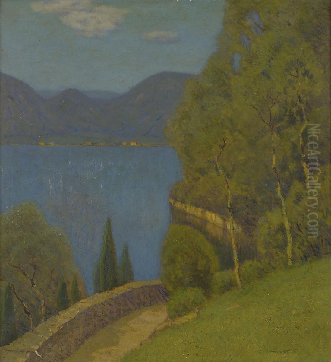 Varenna, Lake Como Oil Painting by Charles Warren Eaton