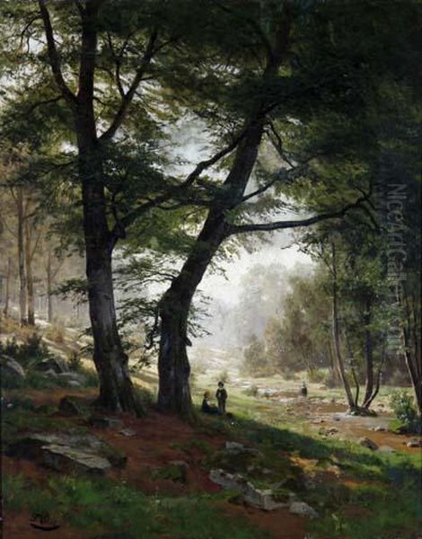 Untitled Oil Painting by Fritz Ebel