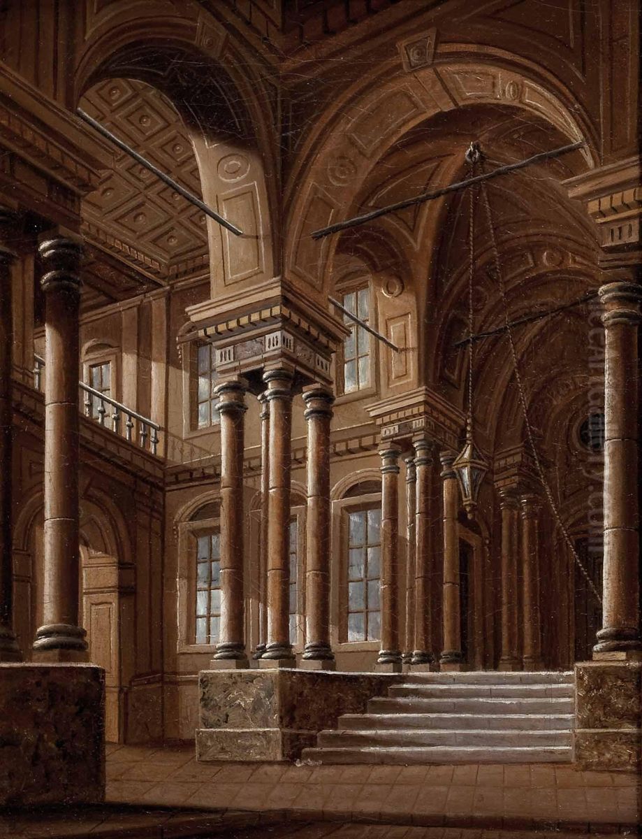 Palasthalle Oil Painting by Th. Ebert