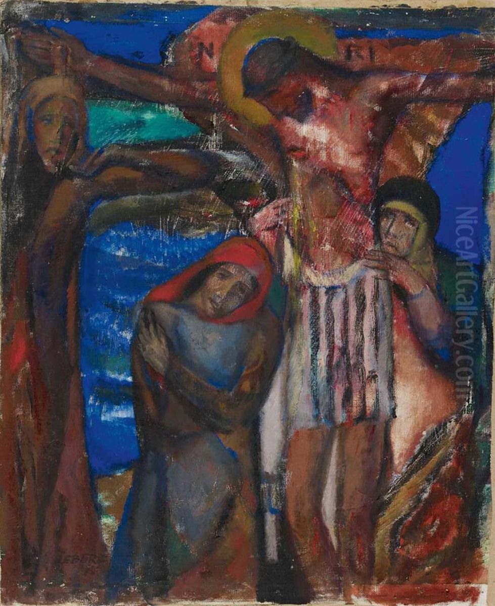 Kreuzigung Oil Painting by Josef Eberz