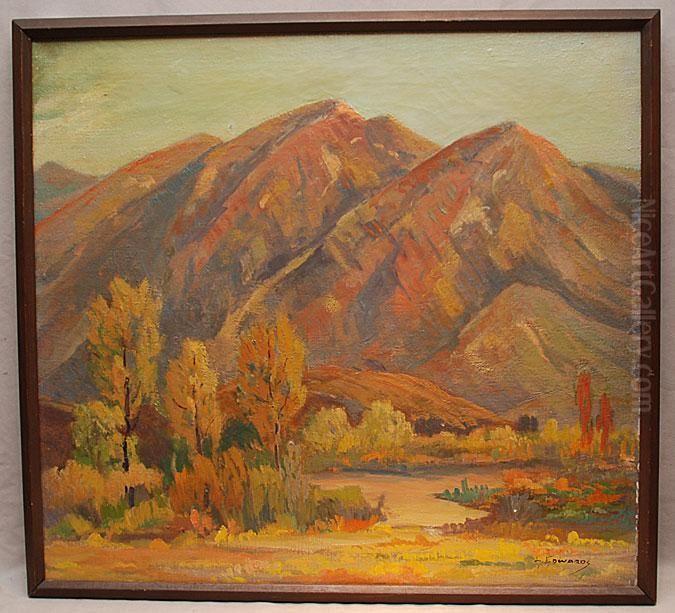 California Mountain Landscape Oil Painting by Lionel Louis Edwards