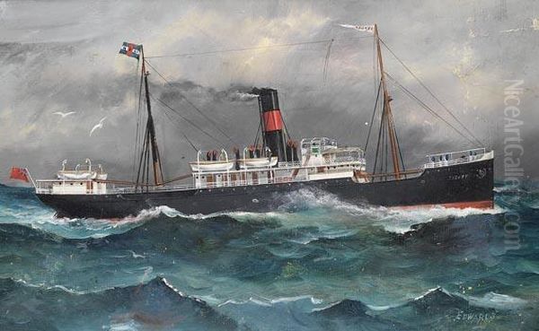 2 Gemalde: Australische Dampfschiffe 