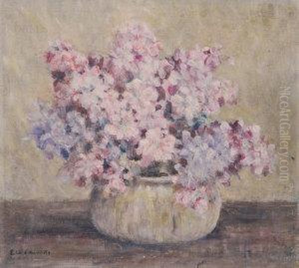 Night Scented Stocks Oil Painting by T. Edwards