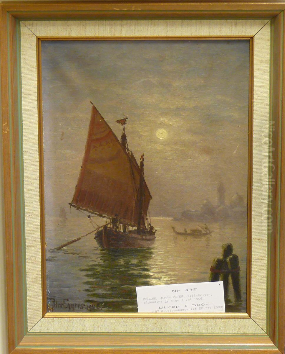 Venedig. Oil Painting by Johan Peter Eggers