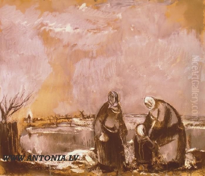 Untitled Oil Painting by Karlis Eglitis