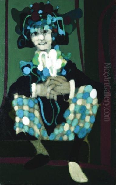 Personnage Assis Oil Painting by Ernst Alfred Eichmann