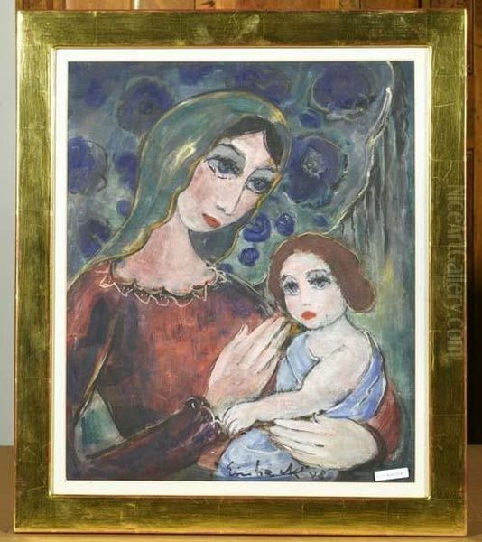 Madonna Mit Kind. Oil Painting by Georges Einbeck