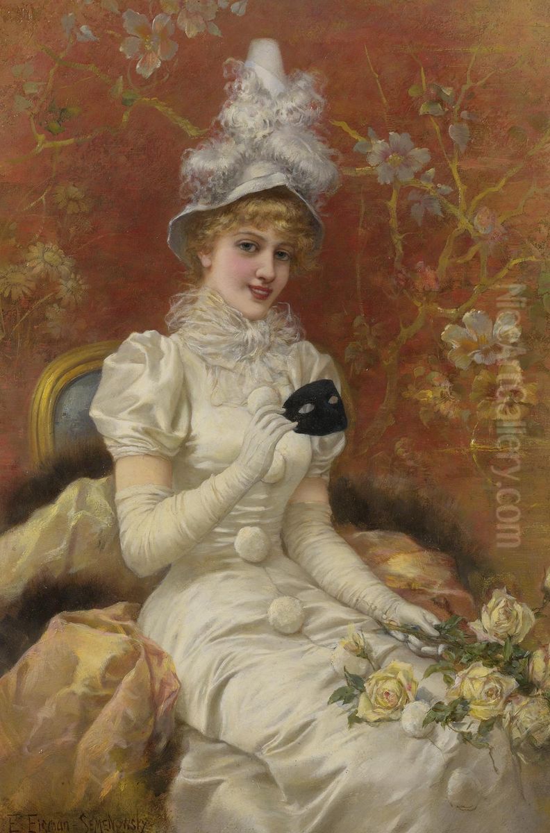 Beauty Unmasked Oil Painting by Eisman Semenowsky