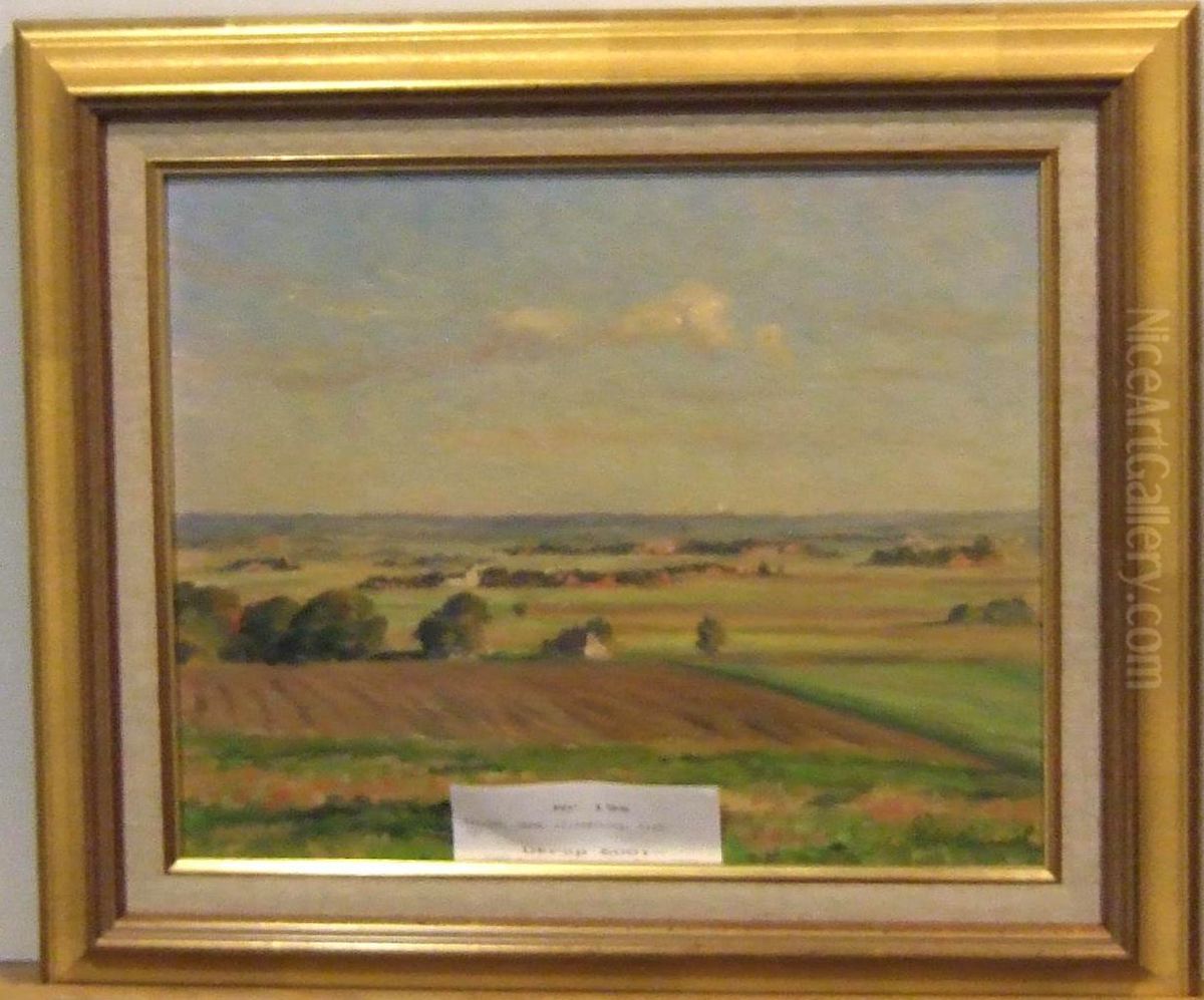 Landskap. Oil Painting by Pehr Eklund
