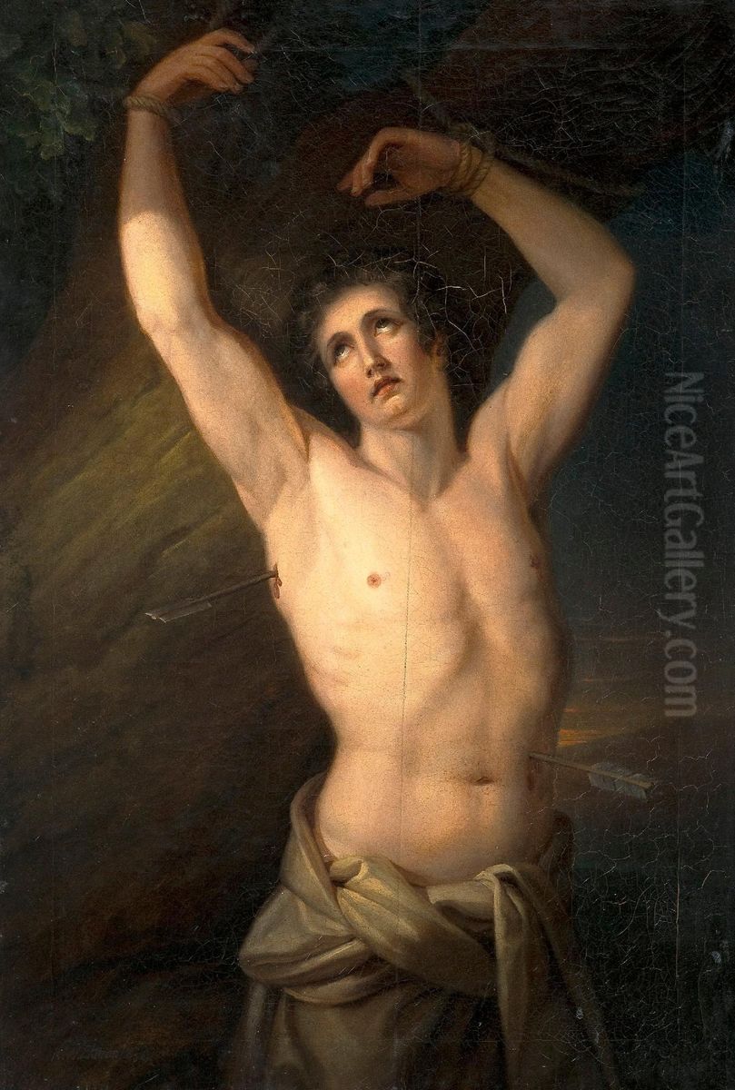 The Martyrdom Of Saint Sebastian Oil Painting by Robert Wilhelm Ekman