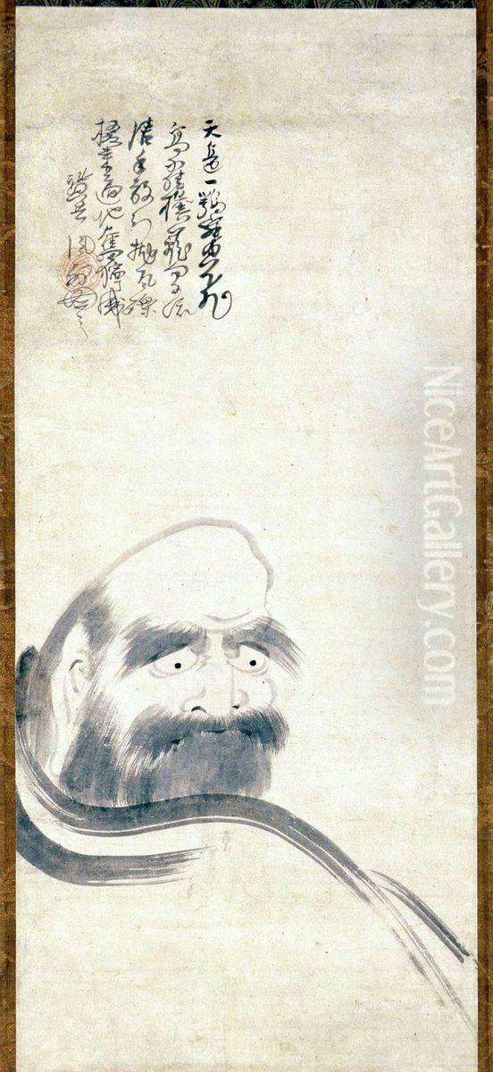 Daruma Oil Painting by Fugai Ekun