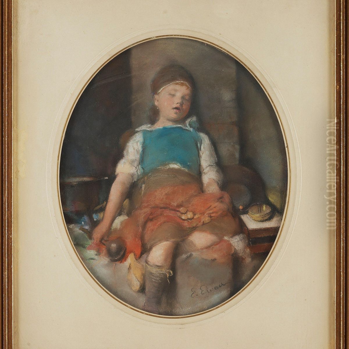 Sleeping Girl Oil Painting by Emma Ekwall