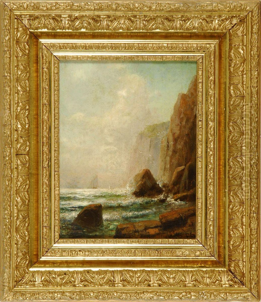 Coastal Scene, Probably Grand Manan Oil Painting by Lemuel D. Eldred