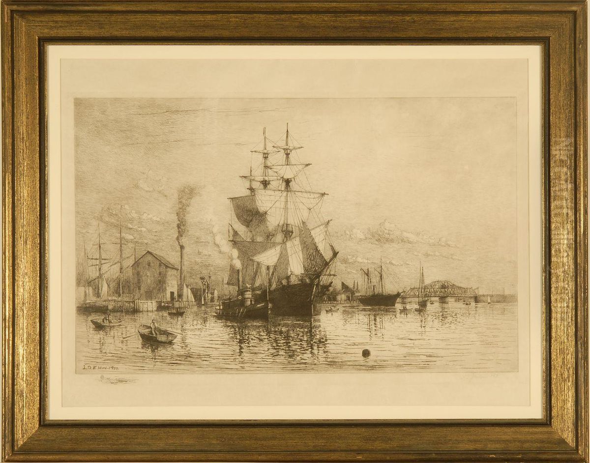 Towing To Sea Oil Painting by Lemuel D. Eldred