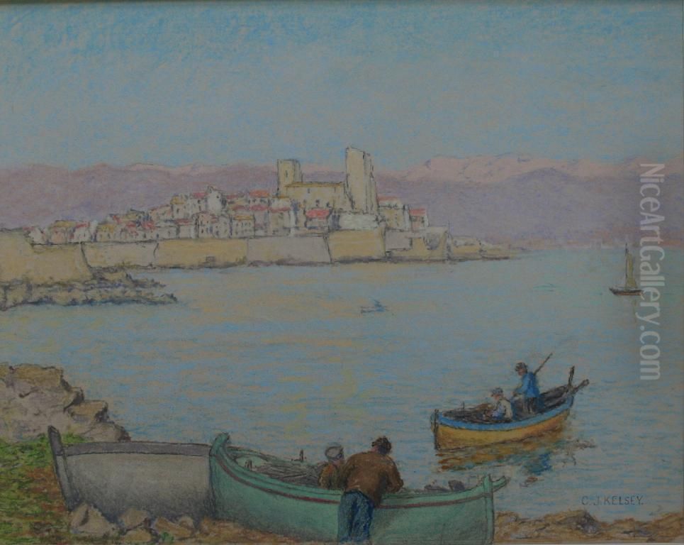 Antibes; Eze; Montreuil; Malijai Sur Bleone; Near Senez Oil Painting by Charles Graham Eliot