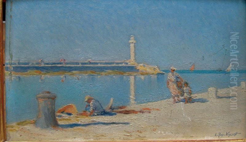 Le Mole Au Grau Du Roi Oil Painting by A. Eloy-Vincent