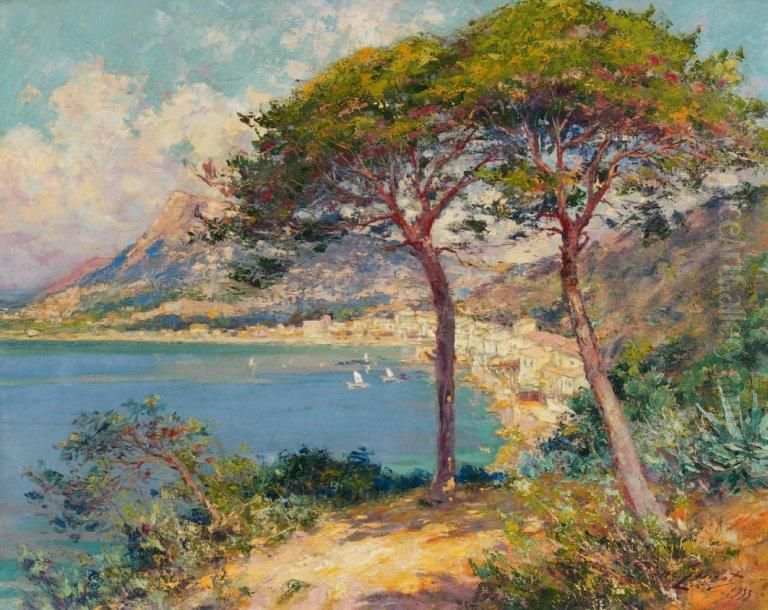 Menton Oil Painting by Pierre-Paul Emiot