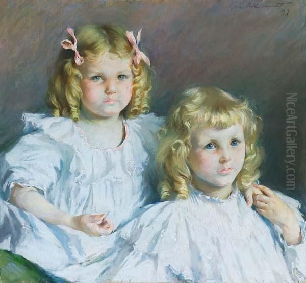 Sisters Oil Painting by Lydia Field Emmet