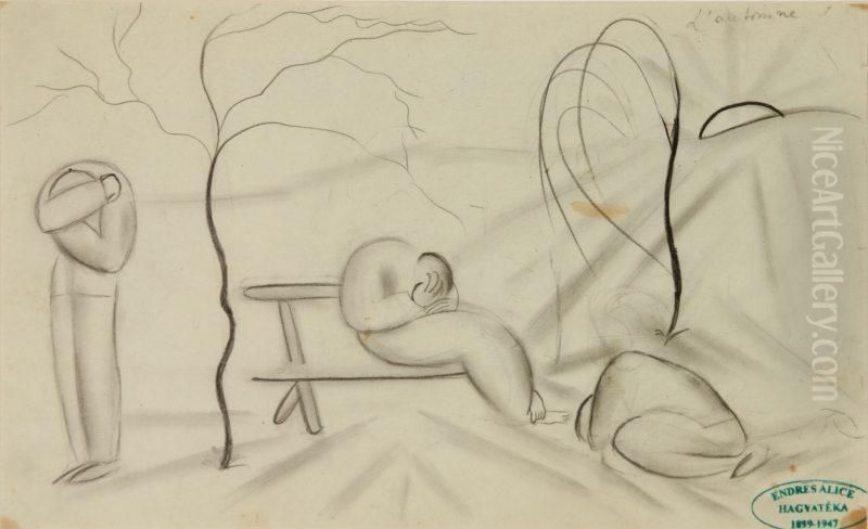 Egyik Naprol A Masikra Oil Painting by Aliz Endresz