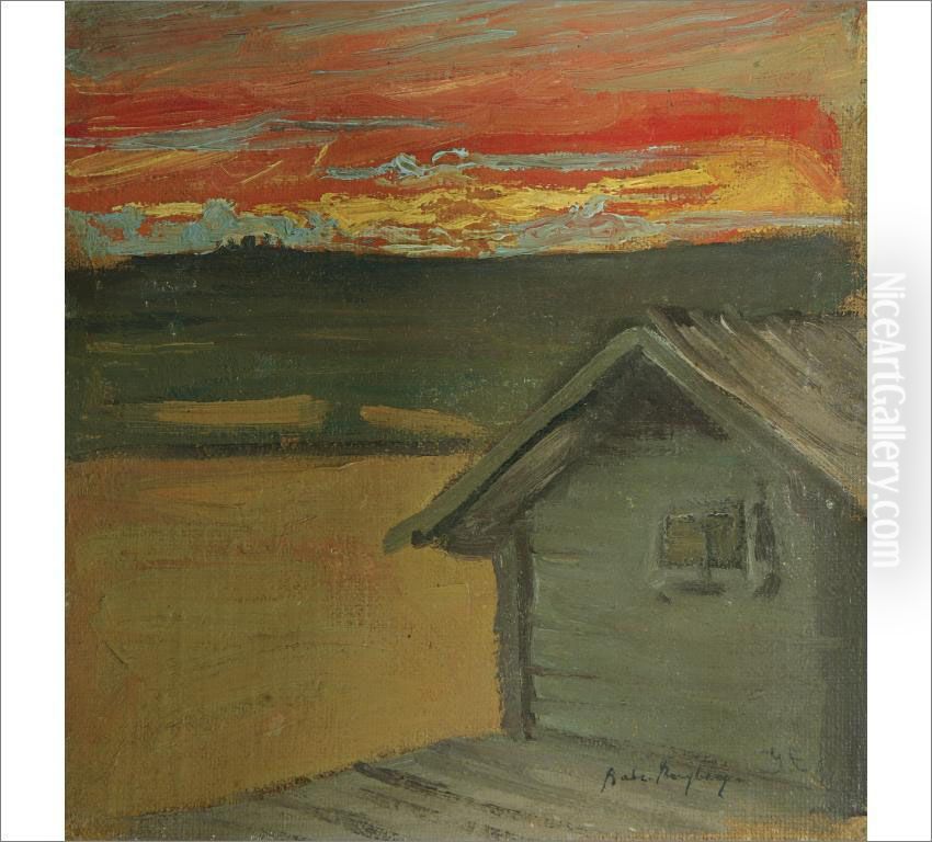 Sunset Oil Painting by Gabriel Engberg