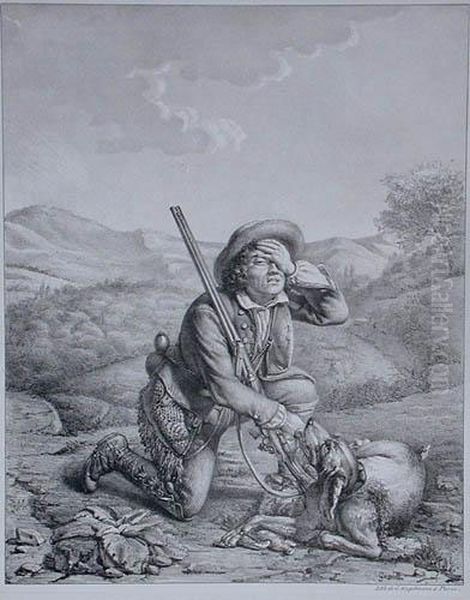 Na Polowaniu Oil Painting by Gottfried or Godefroy Engelmann