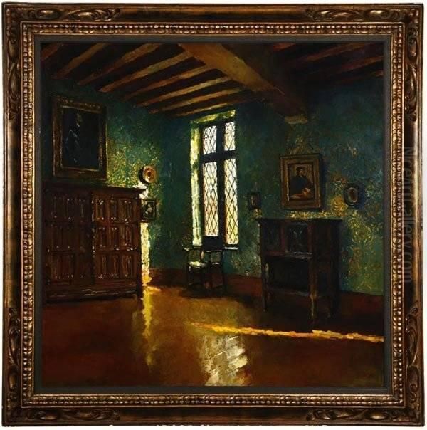 Interior Room In Theerasmus House Oil Painting by Leo Engels