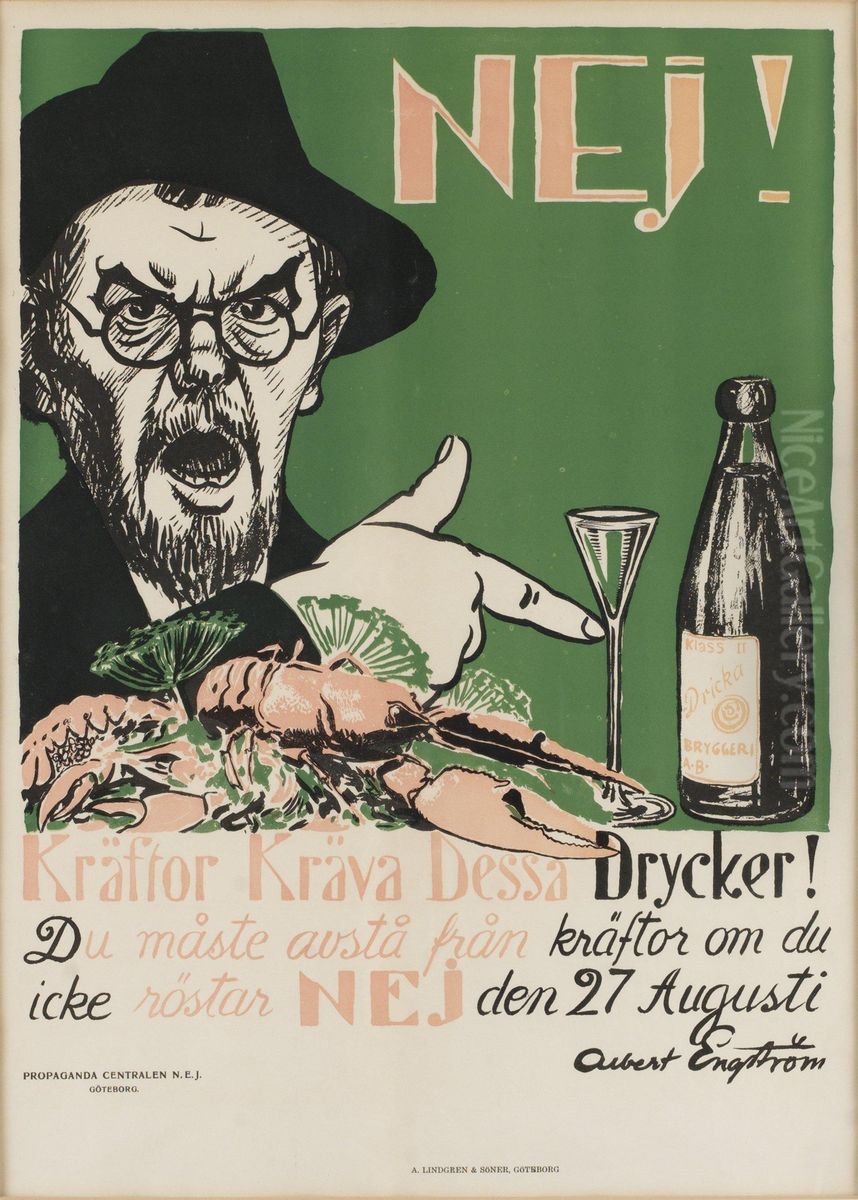 27 Augusti N.e.j. Oil Painting by Albert Engstrom