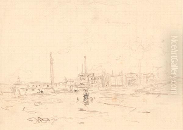 Paesaggio Industriale Oil Painting by Carlo Erba