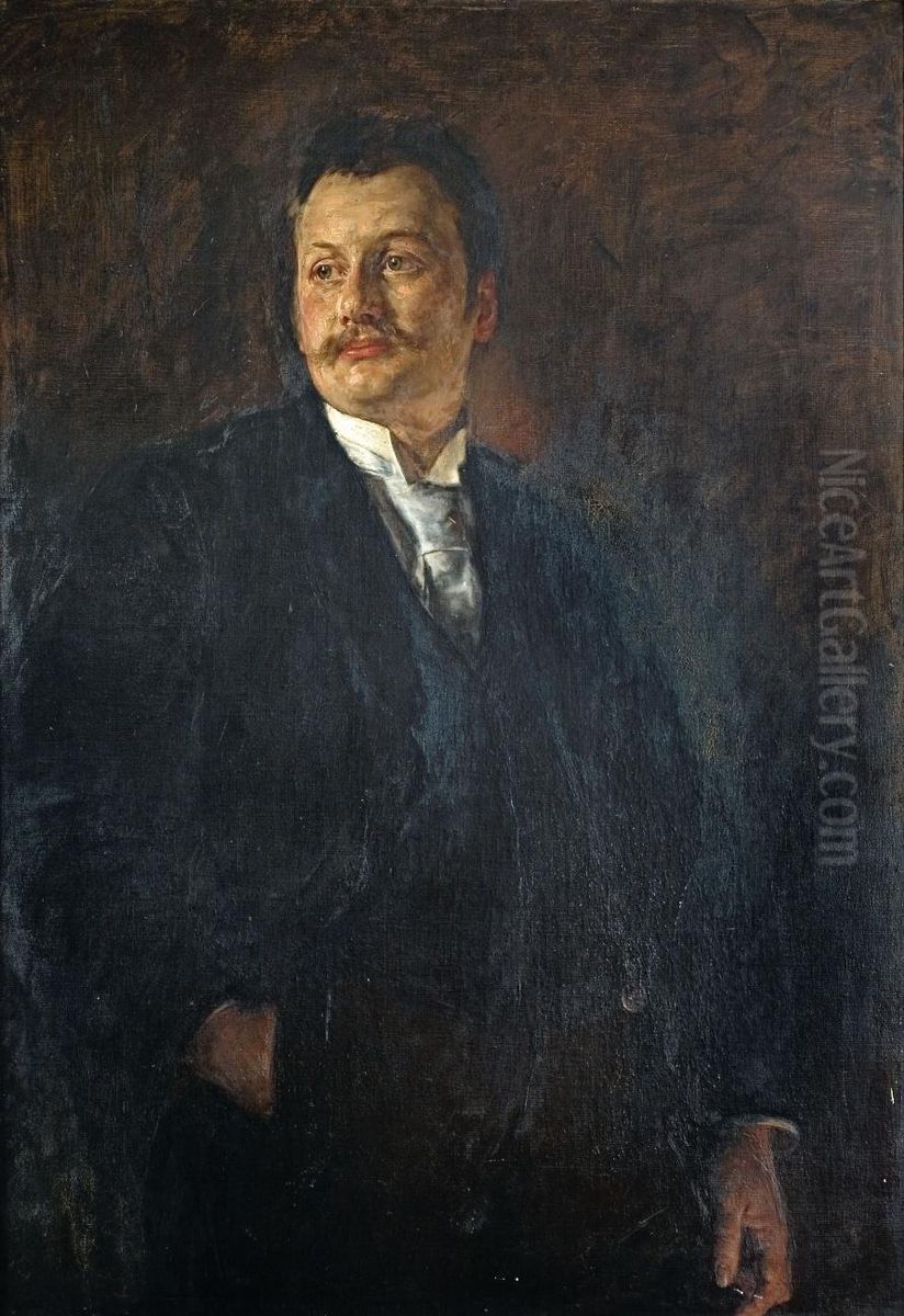 Bildnis Des Theodor Grust Oil Painting by Alois Erdtelt