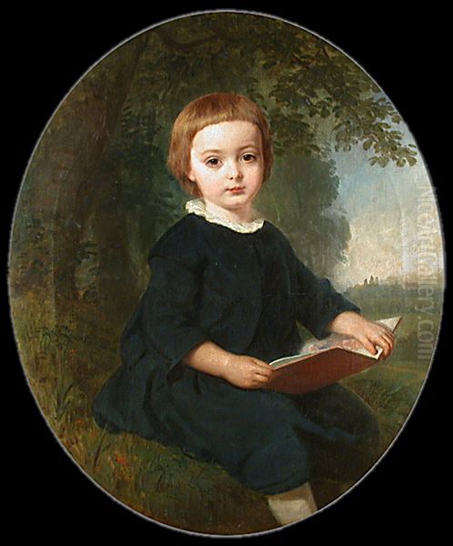 Kinderbildnis Oil Painting by Hermann Ernecke