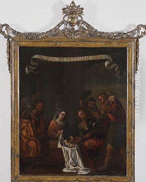 Adoracion De Los Pastores Oil Painting by Jacinto Raymundo Espinosa De Castro