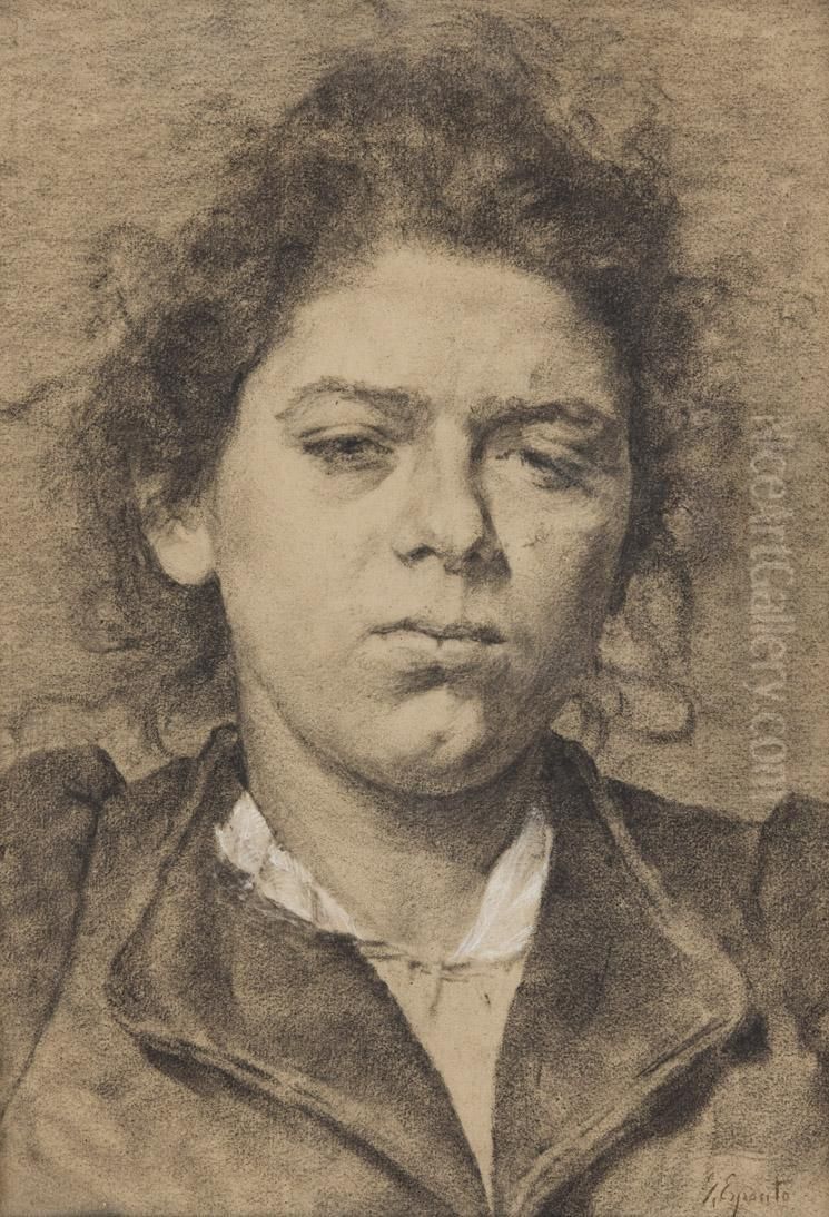 Ritratto Di Popolana Oil Painting by Gaetano Esposito