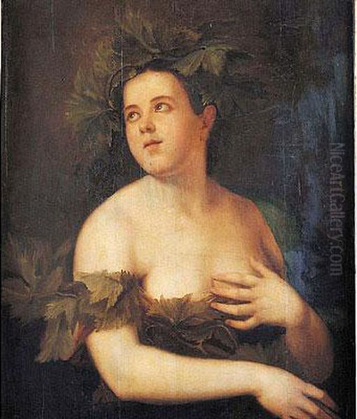 El Joven Baco Oil Painting by Antonio Maria Esquivel Suarez de Urbina