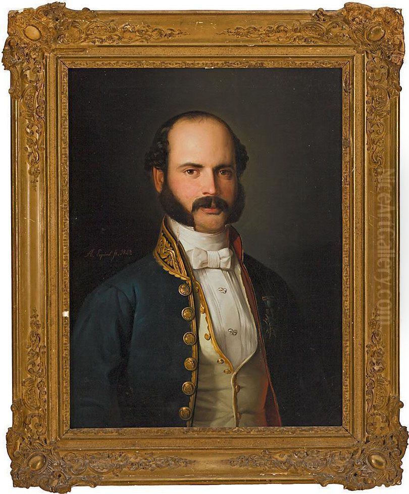 Retrato Masculino Oil Painting by Antonio Maria Esquivel Suarez de Urbina