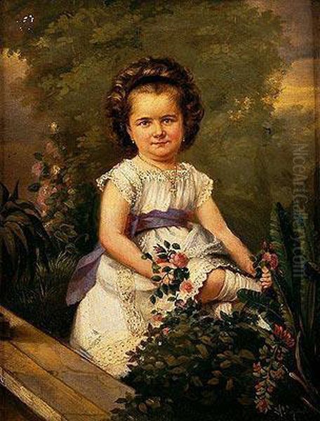 Retrato Denina Oil Painting by Antonio Maria Esquivel Suarez de Urbina