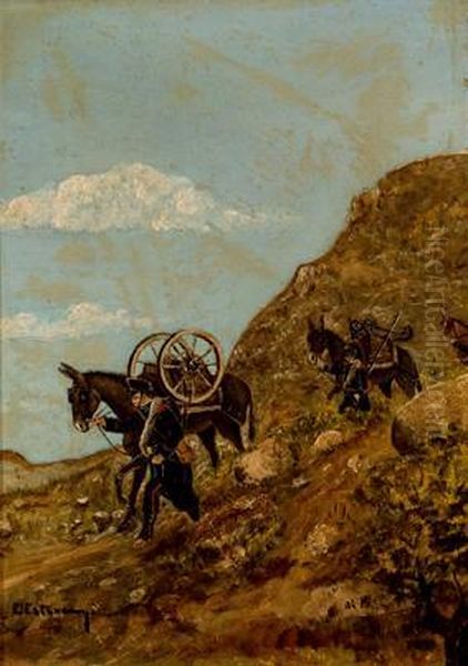 Maniobras Militares Oil Painting by Enrique Estevan Y Vicente