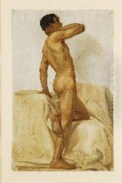 Desnudo Masculino Oil Painting by Francisco Esteve Y Botey