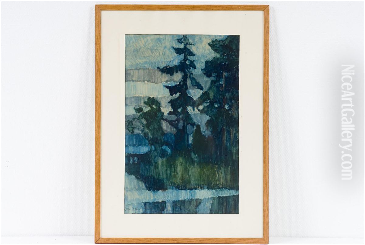 Kuusi -gran. Oil Painting by Jon Oscar Esti