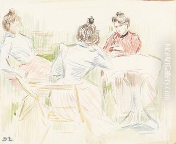 Trois Femmes. Oil Painting by David Estoppey