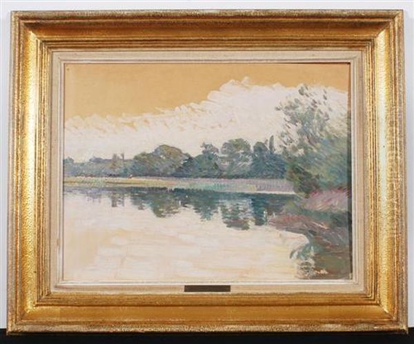 Shore Of Lake Geneva Oil Painting by David Estoppey