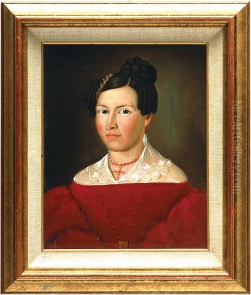 Retrato De Dama Oil Painting by Jose Maria Estrada