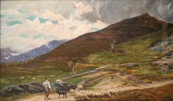 Alpeggio Oil Painting by Silvio Donato Etna