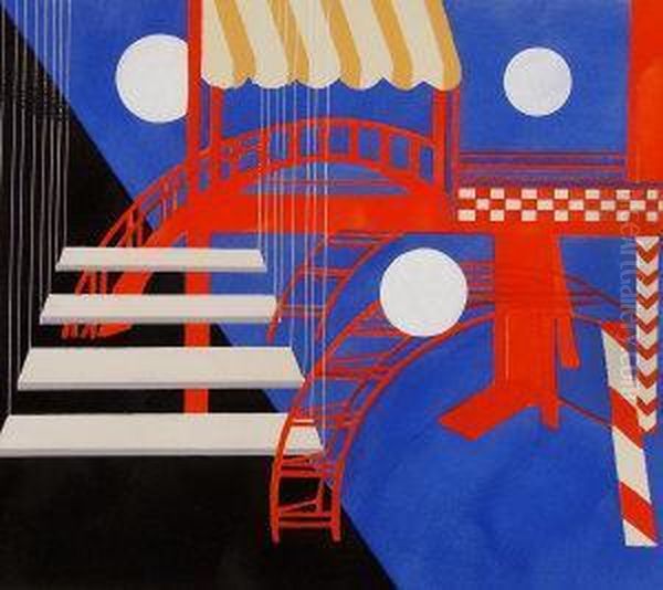 D cor For Pantomimeespagnol Oil Painting by Alexandra Alexandrov Exter