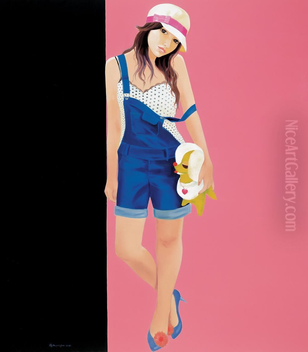 Young Love Oil Painting by Yang Fa