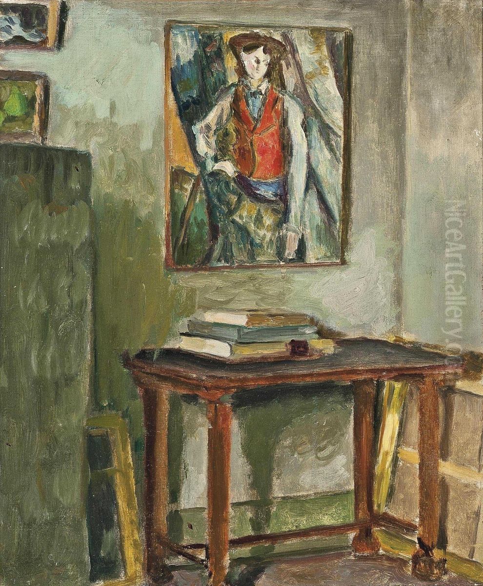 Fabbri A Corner Of The Artist's Studio, Paris Oil Painting by Egisto Paolo Fabbri