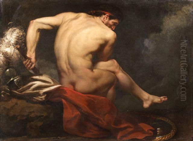 Soldat Grec Au Repos Oil Painting by Francois-Xavier Fabre