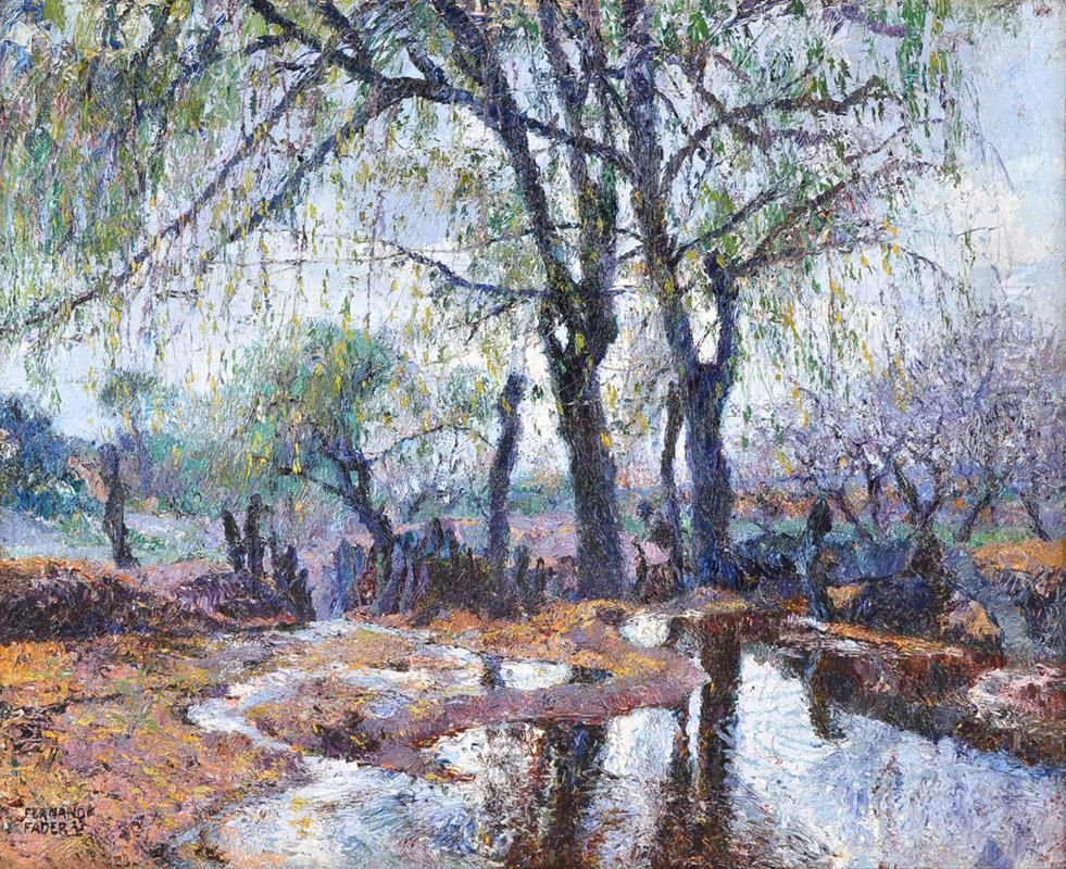 El Estanque Oil Painting by Fernando Fader